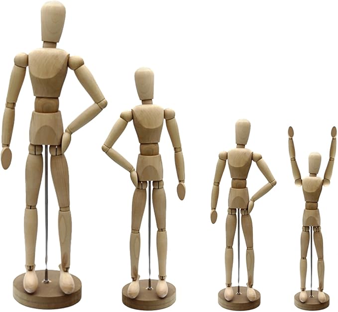 Artina Mannequin Dali en Bois réglable pour Artistes Mannequin Homme