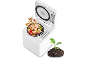 MERIOR Electric Composter for Kitchen, 3L Compost Bin, Odorless/Auto-Cleaning/LED Display, Countertop Smart Compost Machine, Turns Waste into Dry Fertilizer