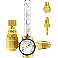 OYHBO Argon/CO2 Flow Meter Gas Regulator Guage for TIG MIG Welder Welding Gas-saving CGA580 Inlet