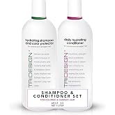 TRI Design Hydrating Shampoo Color Protector Daily Conditioner Set -10.5 oz | Moisturizing scented wash &amp; hair treatment for color-treated strands; restores softness and vibrancy for all types