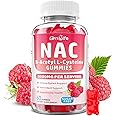 NAC Gummies for Kids & Adults, 1000mg N Acetyl Cysteine Supplement NAC Chewable for Antioxidants & Immune Support, Liver Health, Raspberry Flavor, 60 Count