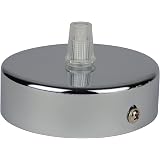 Rosoni In Porcellana Per Lampade A Sospensione - Set Da 5, Bianco, Diametro 105 Mm - Stile Retrò, Made In Italy