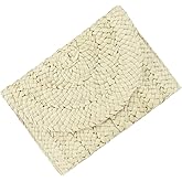 ASJFASHION Straw Clutch Bag for Women Envelope Woven Clutch Handbag Summer Beach Purse