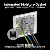 BG Electrical Single Wall Light Switch 2 Way Screwless Front Plate Black Nickel view 5