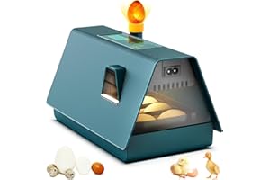 APODESS Incubator for Hatching Chicks, 10 Eggs Incubators with Automatic Egg Turning, Temperature and Humidity Control, Egg Candler, Hatching Incubator for Small Poultry, Chicken, Ducks (10 Eggs)