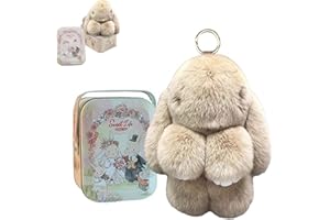 BOVVSKY Bunnylulu Keychain with Box, Bunny Keychain with Tin, BunnyCute Plush Key chain
