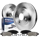 Detroit Axle - Front Rotors pads Brake Kit for 2011-2019 Ford Fiesta | 10.15" inch Rotors Brakes Rotors and Ceramic Brake Pads 2012 2013 2014 2015 2016 2017 2018 Replacement