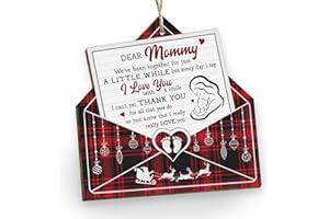 OH CANVAS First Time Mom Gifts, New Mom Christmas Ornament, Mom to be Gifts, First Christmas as Mom Gifts, Thank You Gift for New Mom, Baby Mama Gifts, Baby First Christmas Ornament Wooden Keepsake