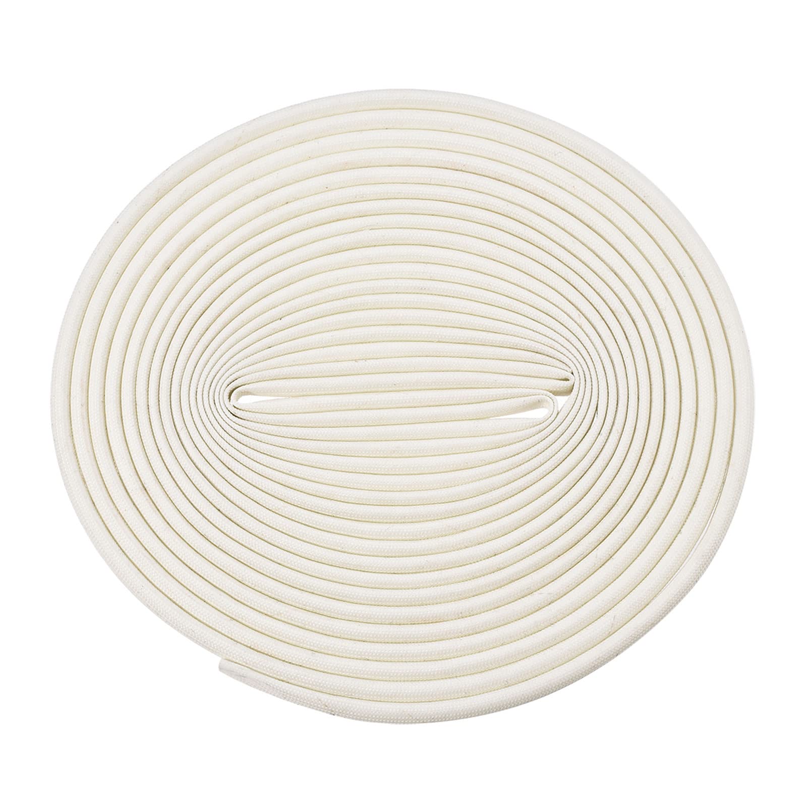 Rebower Silicone Fiberglass Sleeve Insulated Cable Protection Tube [for High-Temperature Applications] - 5M-3mm / White