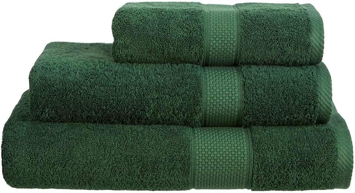 SHL - Bottle Green 100% Cotton Turkish Ringspun Towel 500 Gsm (Pack Of 2 Bath Towels)
