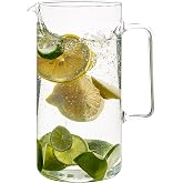 Simax Glass Pitcher, 64 Ounce (2 Quart) Borosilicate Glass, Made in Europe Hot and Cold Safe Iced Tea Pitchers for Drinks, Water, Lemonade Pitcher, Cocktail Jug, Sangria Pitchers