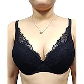 Popilush Push Up Bras for Women Lace Full Coverage Bra Nude