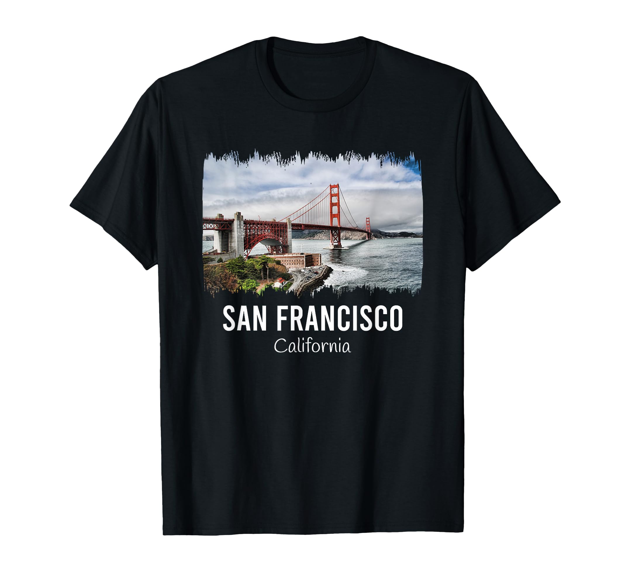 San Francisco California Bay area Golden Gate Bridge Skyline T-Shirt