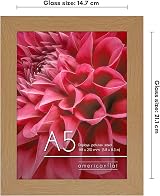 Americanflat A5 Photo Frame Dark Oak Engineered Wood Shatter Glass view 2