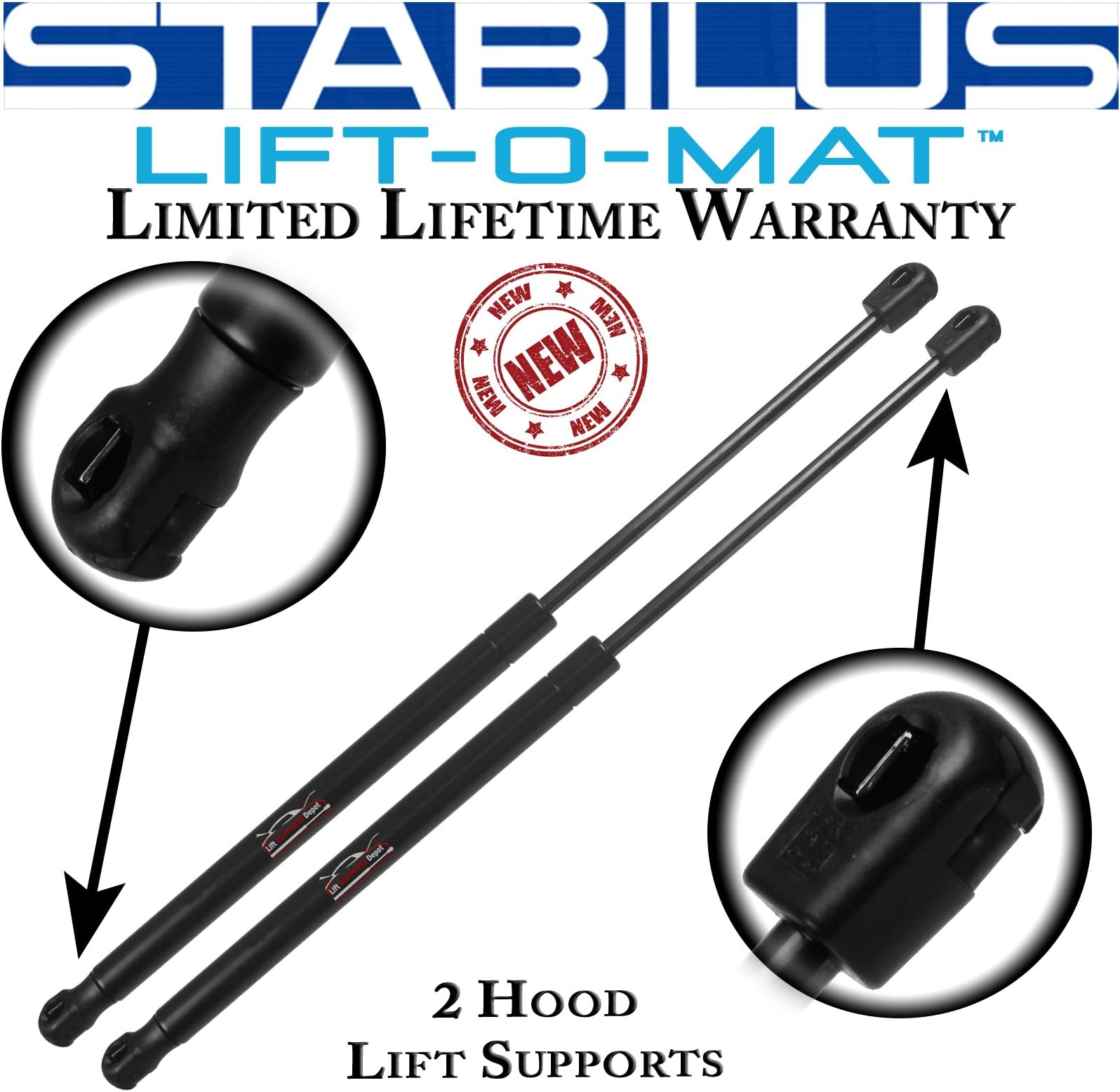 Qty 2 Stabilus SG314070 Fits Ram 2010-2020 Hood Lift supports (Aluminum Hood)