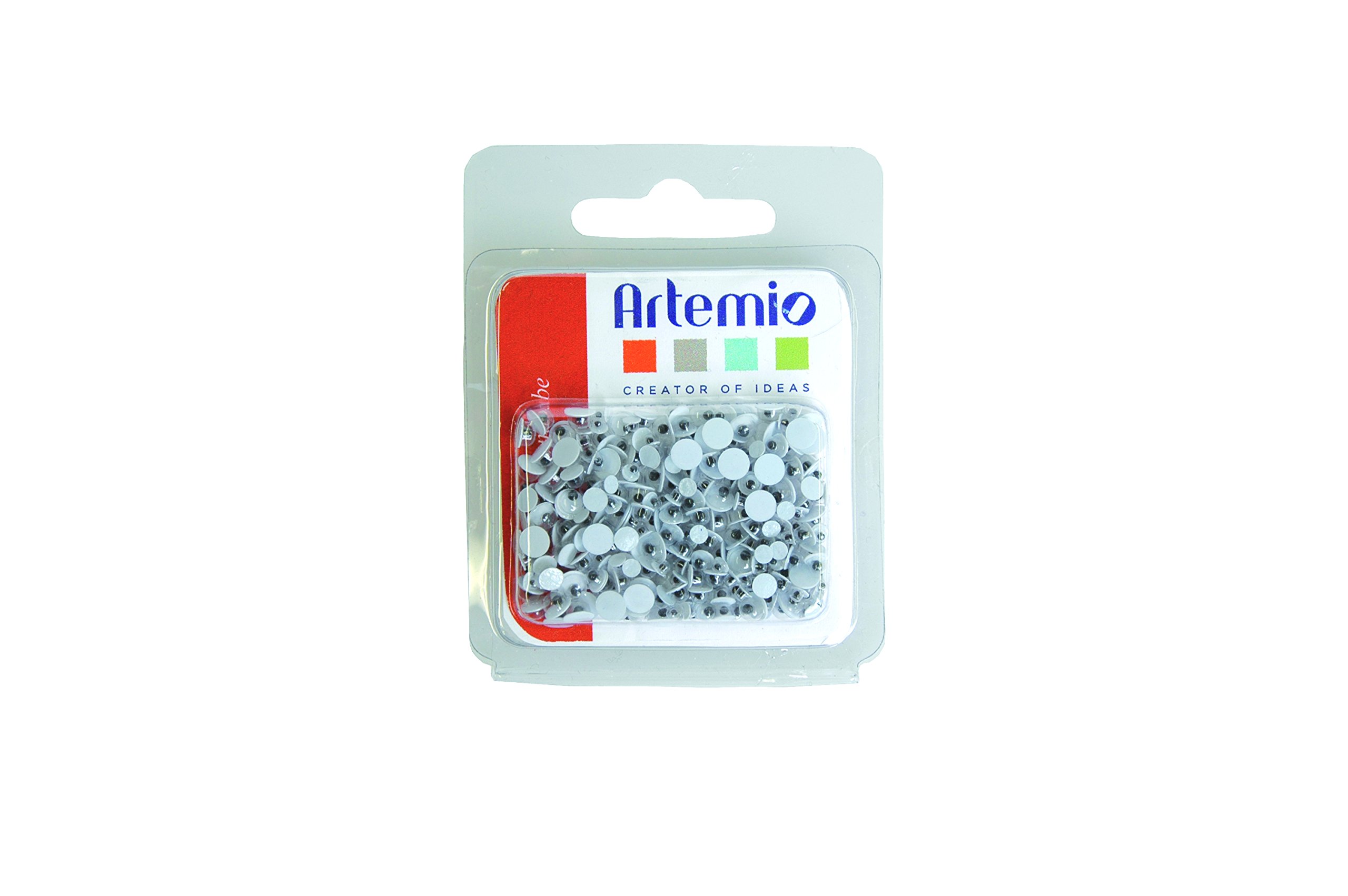Artemio Set of Mini Wiggle Eyes, Transparent