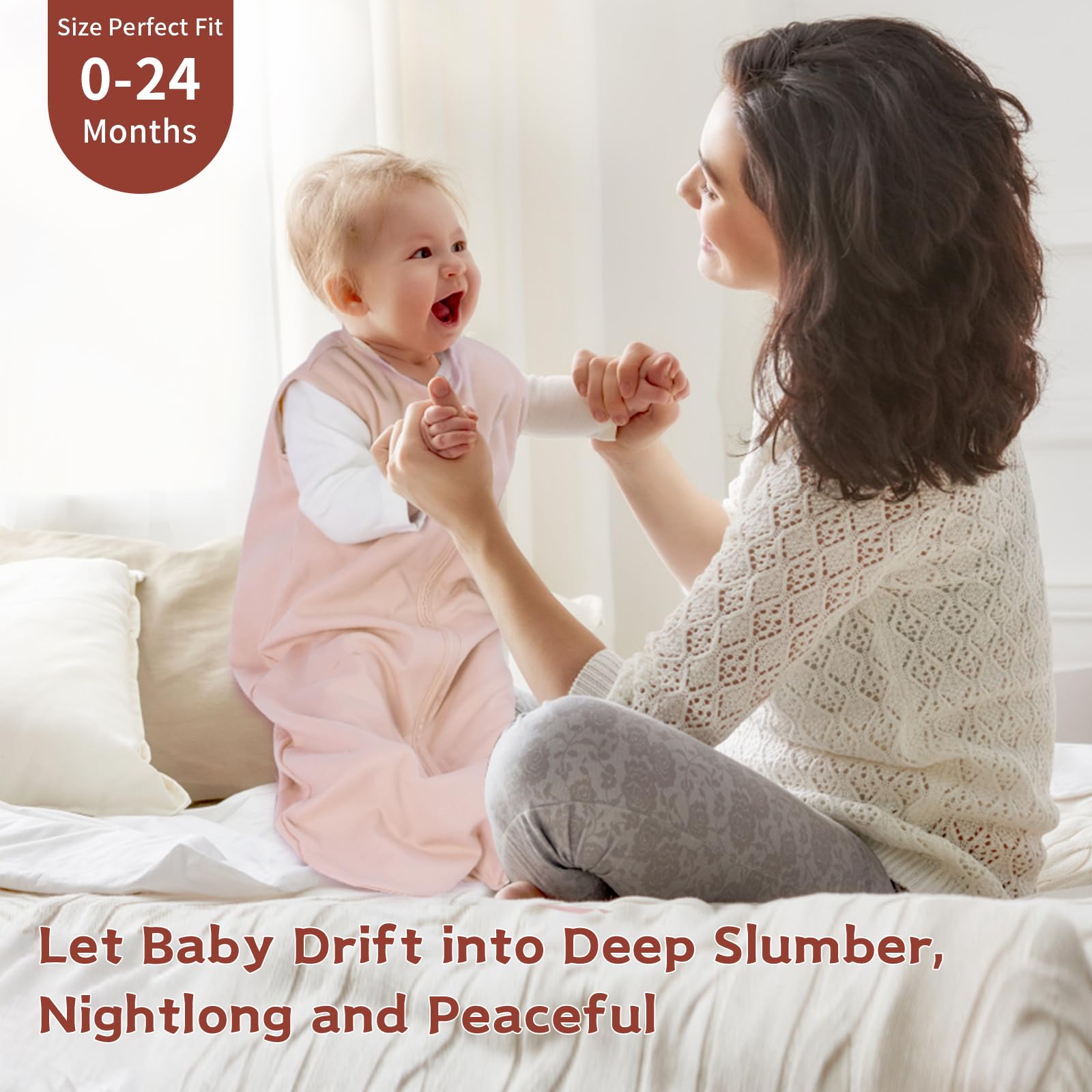 Wrrernsin Baby Sleep Sack 0-6 Months,100% Cotton TOG 0.5 Wearable Blanket for Newborn and Infant, 3 Pack 2-Way Zipper Lightweight Sleeping Bags for Toddler