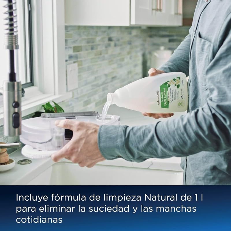 Bissell spinwave r5 | aspirador de pó robô para esfregar o chão | navegação com lidar | detecção de carpetes e tapetes | sucção poderosa até 2.000pa | sem cabos | 61db | branco | 3475n
