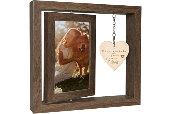 Forever in Our Hearts Memorial Gifts for Loss of Dog Picture Frame - Loss of Dog Cat Sympathy Gift - Pet Memorial Gifts, Disp