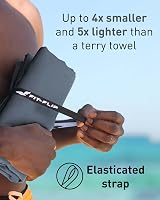 Fit-Flip Microfiber Swimming Towel 80x40cm Quick Dry Cool Grey view 3