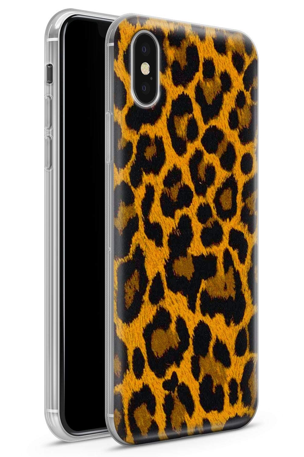 iPhone XR Case, Brown Leopard Print Thin Lightweight Gel Silicon T