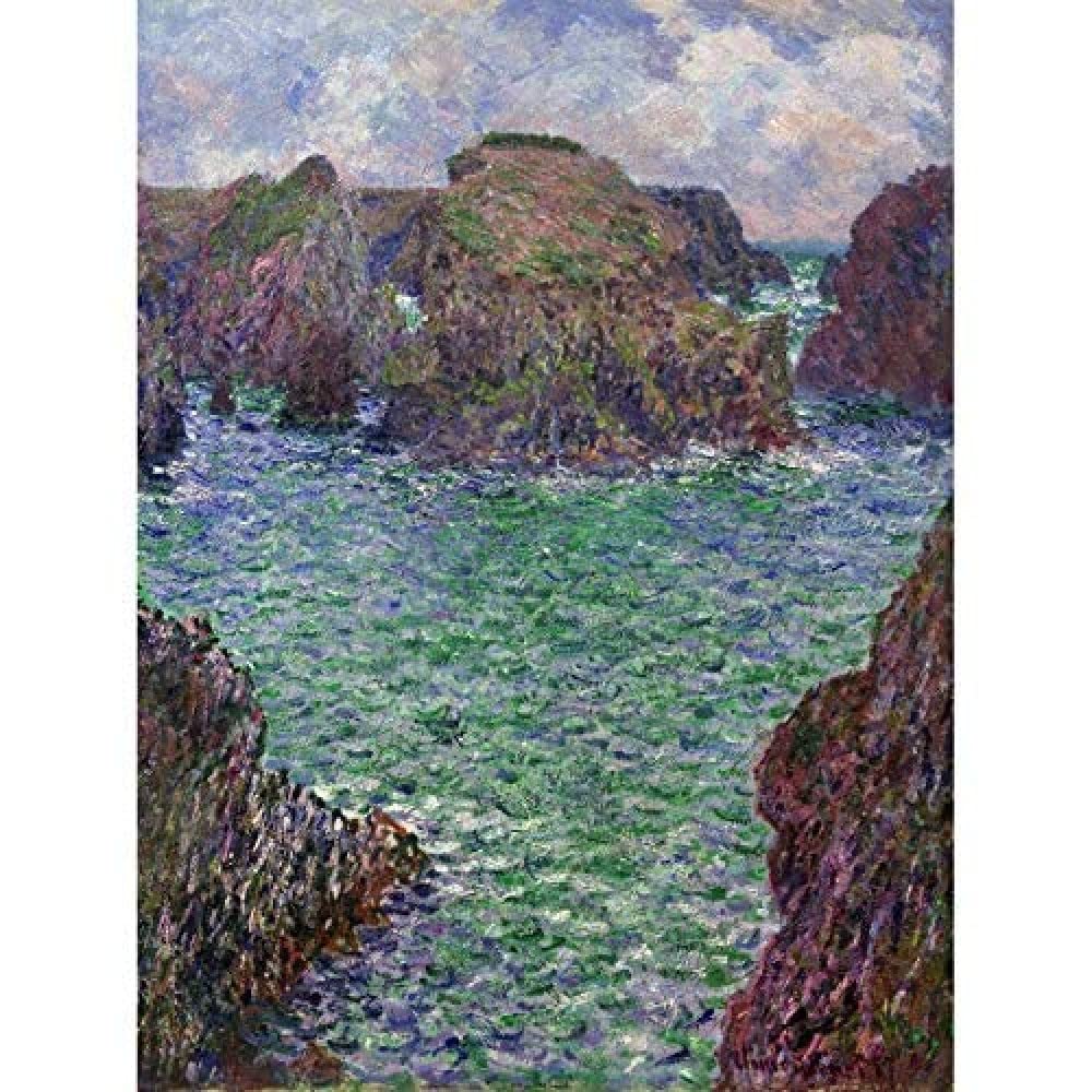 Claude Monet Port Goulphar Belle Art Print Canvas Premium Wall Decor Poster Mural