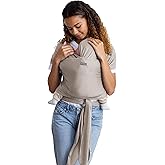 Moby Basics Baby Wrap Carrier for Newborns to Toddlers (8-33lbs), Infant Sling Carrier, Lightweight &amp; Hands Free Design, Adjustable for All Body Types (Morning Dove)