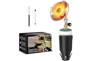 RUINOPAR Propane Golf Cart Heater 9,200BTU Portable Heater with Windproof Lighter for Tents Camping with Golf Cart Cup Holder for EZGO Yamaha Club Car Most Golf Cart(Fuel Cylinder not included)