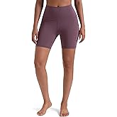 Colorfulkoala Women's High Waisted Biker Shorts with Pockets 6" Inseam Yoga Tummy Control Short