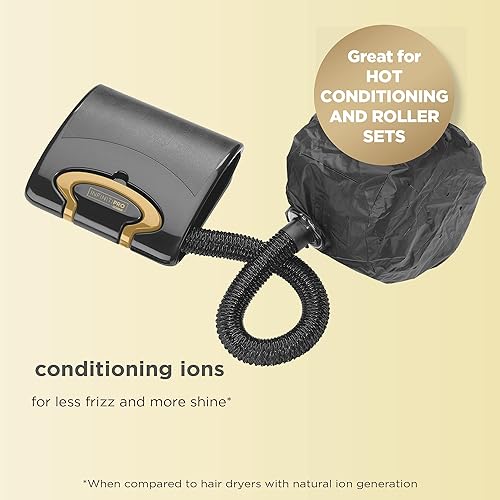 INFINITIPRO BY CONAIR GOLD Bonnet Hair Dryer, Soft Portable Bonnet