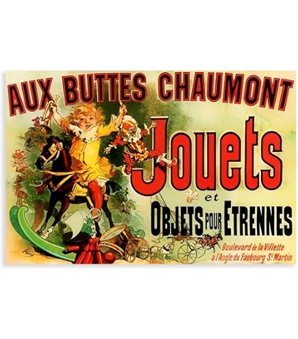 Amazon.com: Artery8 Aux Buttes Chaumont Jouets French Ad Monica's