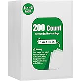 Syntus 200 Count Vacuum Sealer Bags Quart 8 x 12 inch for Seal a Meal, Commercial Grade BPA Free Heavy Duty Precut Seal Bags, Food Vac Bags for Storage, Meal Prep or Sous Vide