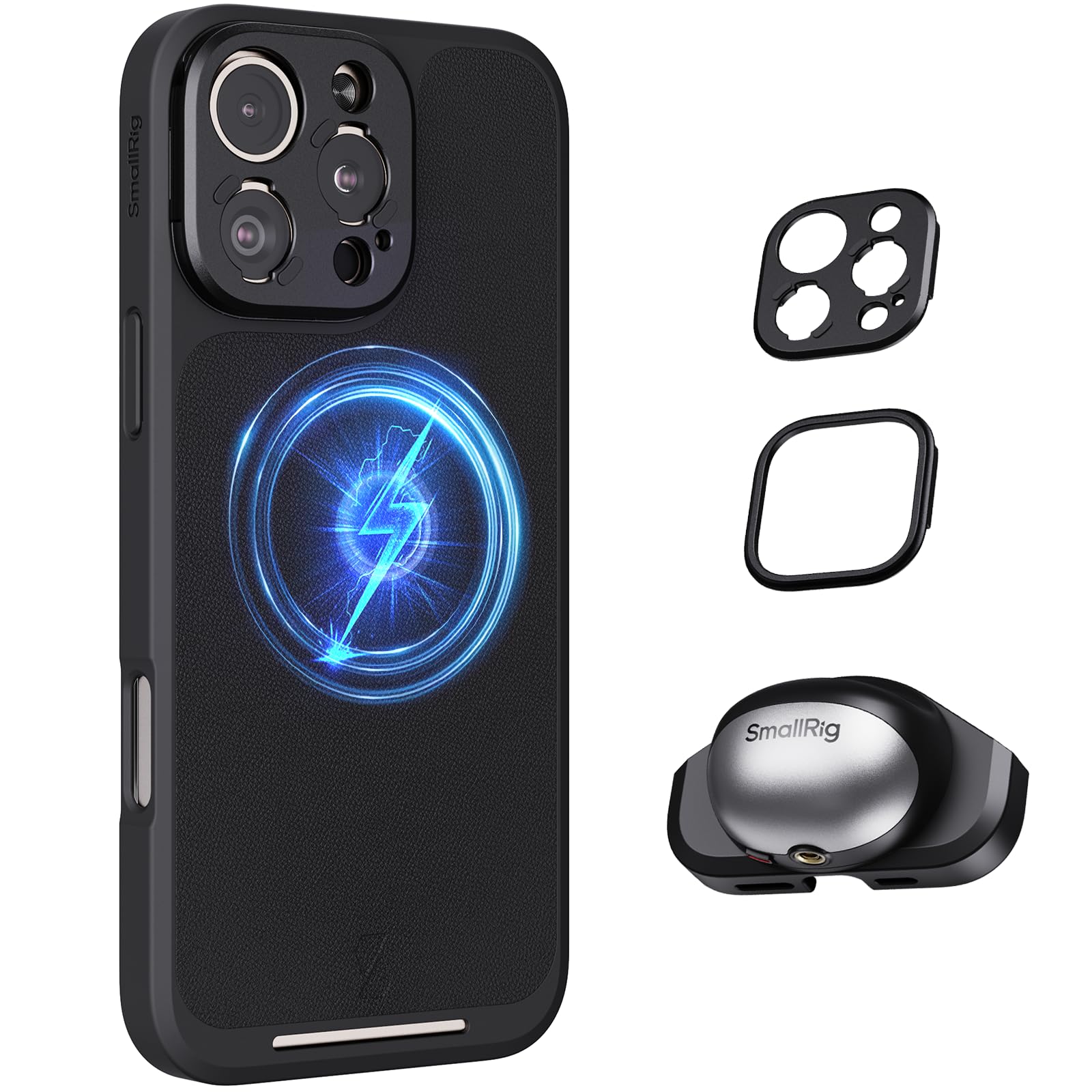 SMALLRIG FilMov Lightweight Photography Case Kit for iPhone 16 Pro Max, Phone Video Case with Capture Grip/T-mount Lens Backplate, Support for MagSafe, Compatible with Phone Lenses and Filters - 4987