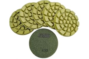 DT-DIATOOL Diamond Floor Polishing Pads Resin Bond Terrazzo Floor Diameter 4 Inch Grit 400 Pack of 6