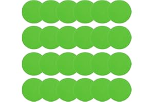 PATIKIL 4 Inch Poly Spot Markers, 24Pcs Non Slip Rubber Floor Dots with Storage Bag Flat Agility Cones for Sports Training Ba