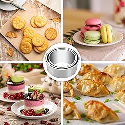 3Pack Round Cookie Biscuit Cutter Set, Stainless