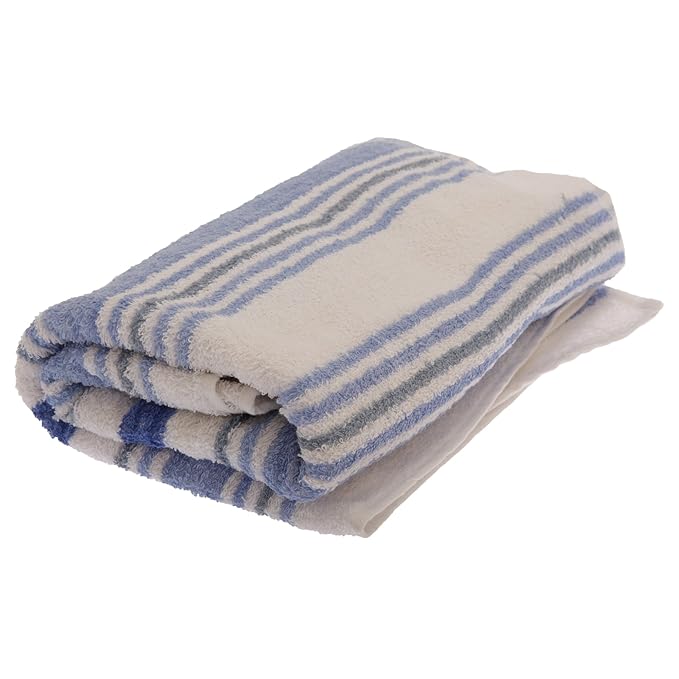 Luxurious Natural Cotton Striped Bath Towel (70 x 130 cm) (70 x 130 cm