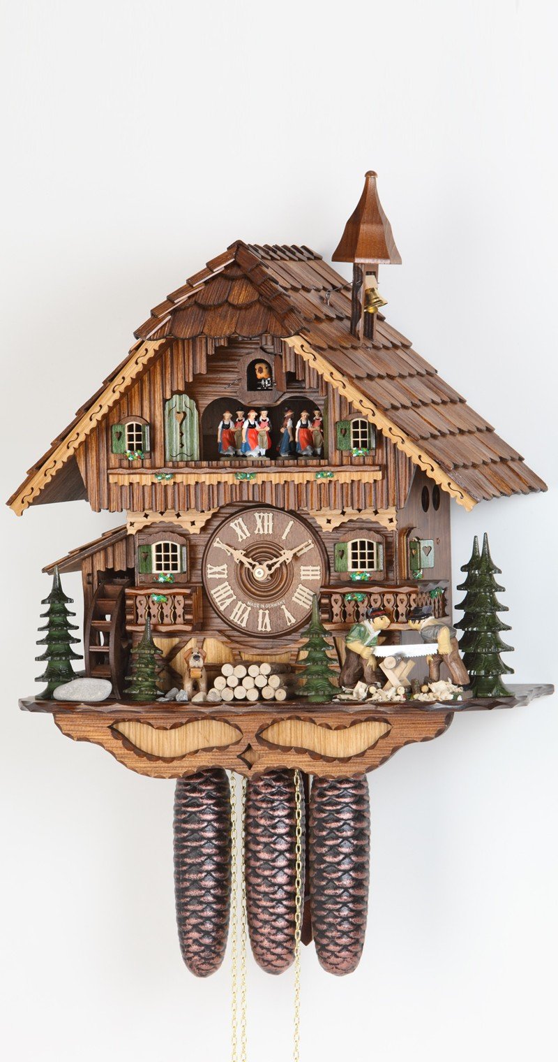 Horloge à Coucou Forêt-Noire Hekas KA 3714 EX – Maison Avec Bûcheron – NEUF