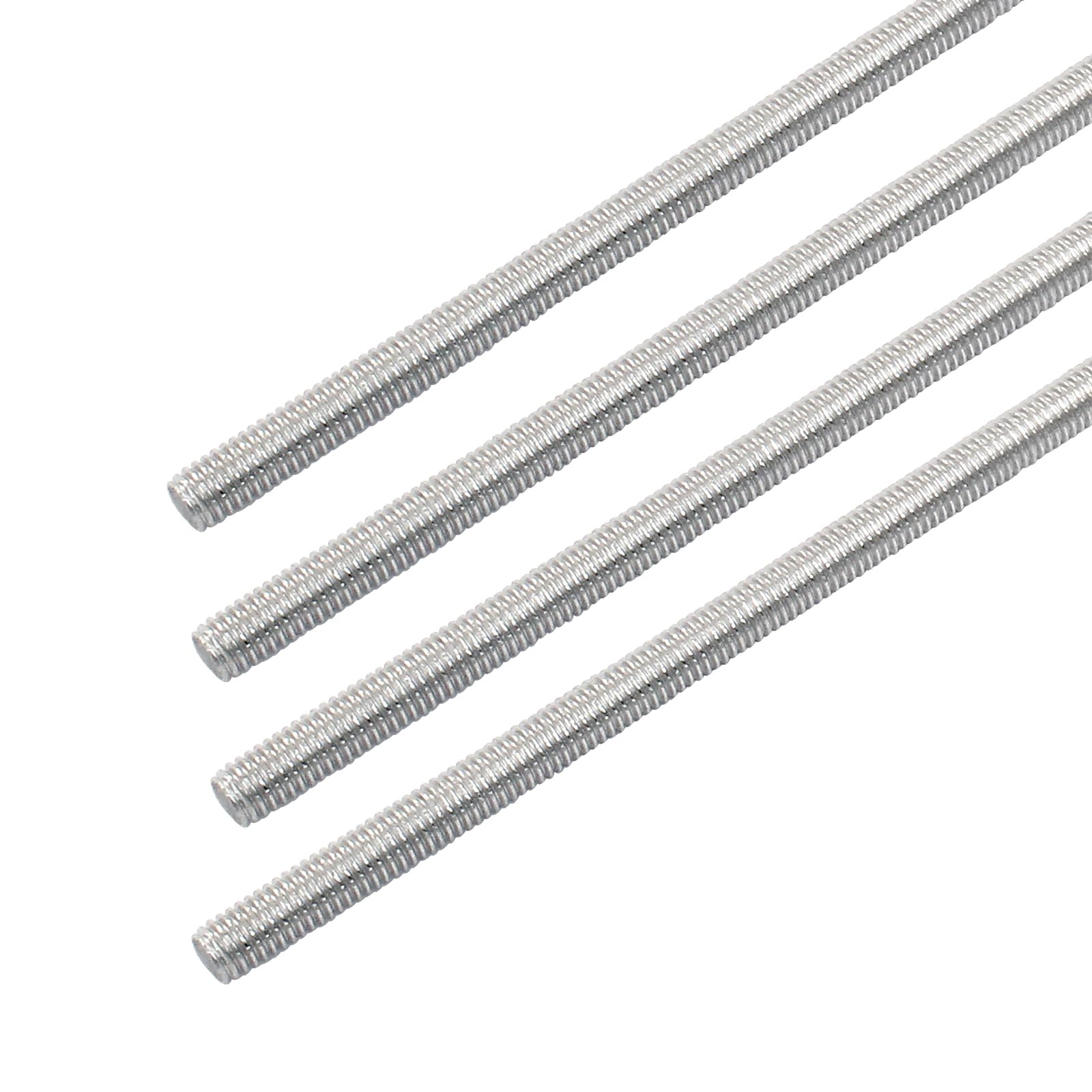 Cjueiom 4 Pcs M5 x 250mm Fully Threaded Rod, 304 Stainless Steel Right Hand Threads Rods, Fully Threaded Studs for Anchor Bolts, Clamps, Hangers and U-Bolts