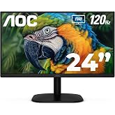 AOC 24 Inch Computer Monitor FHD 120Hz Fast IPS HDR, 24B35H3 | 1920&times;1080 LED Monitor, 1ms MPRT, Adaptive Sync, HDMI 1.4, VGA, VESA Mount, Tilt Adjust, Eco-Friendly