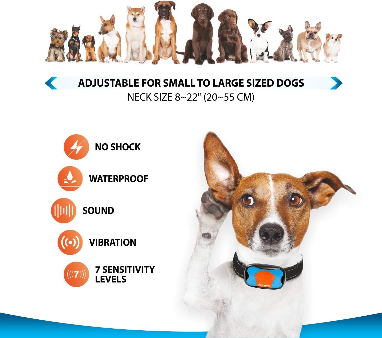 Humane Dog Bark Collar 2 Pack | Anti Barking Training Collar | Vibrating, No Shock Stop Barking for Small Medium Large Dogs | Excessive Barking Pet Corrector : Kitchen & Dining