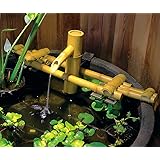 Aquascape 78308 Poly-Resin Adjustable Pouring Bamboo Fountain, Extends from 18 to 30 inches Long to fit Precisely in just Abo