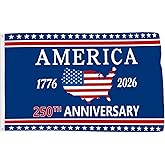 Probsin 250 Anniversary Flag 3x5 Ft America 1776-2026 American Map 250th Anniversary Patriotic Stars Yard Signs Party Supplies Hanging Decor for Room House Welcome Photo Backdrop with Brass Grommets