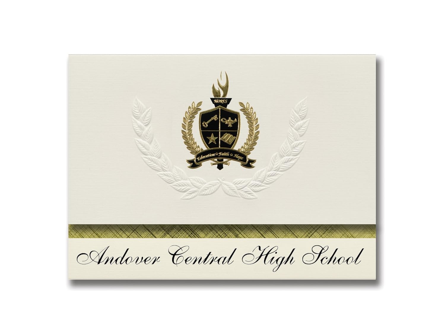 Signature Announcements Anson Academy Wadesboro Nc Graduation Announcements Presidential Style Elite Package Of 25 With Gold Black Metallic Foil Seal Amazon In Office Products