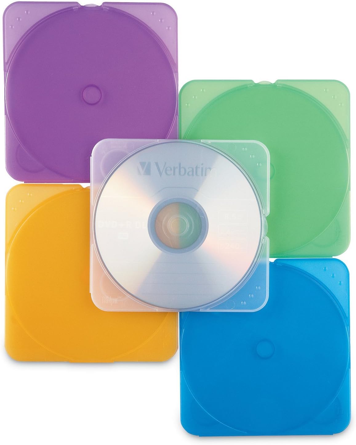 Verbatim CD/DVD Color TRIMpak Cases - 10pk, Assorted: Home Audio & Theater