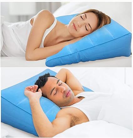 Amazon Com Large Inflatable Bed Wedge Pillow Portable Velvety