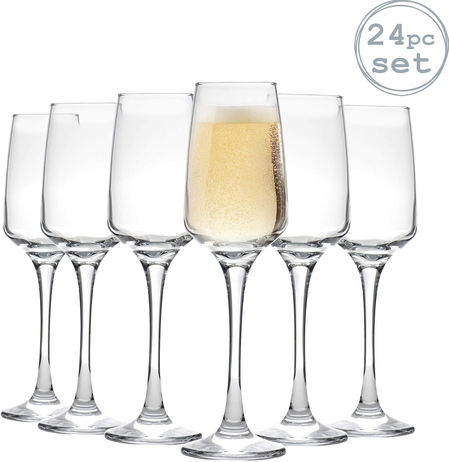Argon Tableware 'Tallo' Contemporary Champagne Flutes Party Pack Of