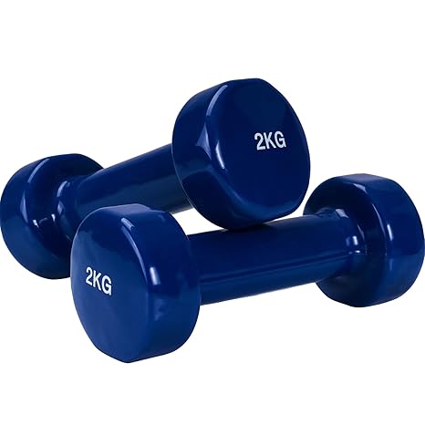 ScSPORTS Vinylhanteln 2er Set, Gymnastik-Kurzhanteln mit rutschsicherer & griffiger Oberfläche, für Aerobic Workout Geeignet,