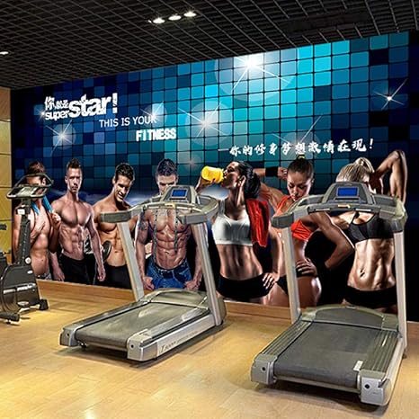 Amazon Mingld 3d人格の美しいジムの壁紙hdハンサムな男の美しい背景の壁紙落書きボクシングスポーツテーマ壁画 150x1cm 壁紙