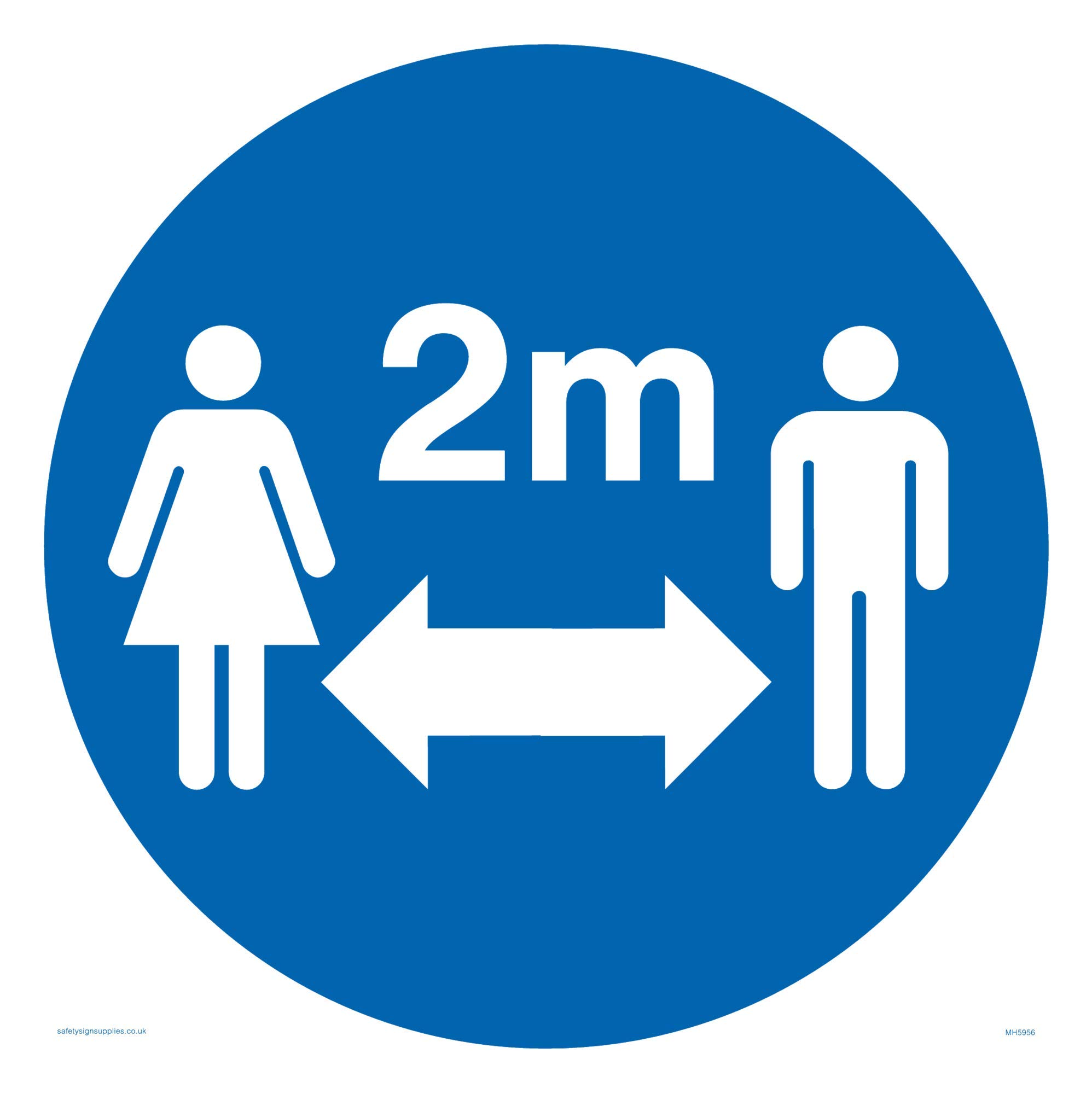 Viking Signs MH5956-S20-V Social distance symbol sign - Vinyl/Sticker